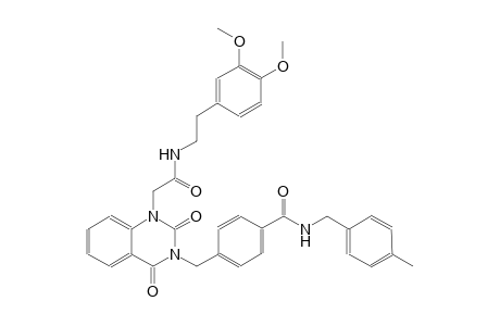 4-[(1-(2-{[2-(3,4-dimethoxyphenyl)ethyl]amino}-2-oxoethyl)-2,4-dioxo-1,4-dihydro-3(2H)-quinazolinyl)methyl]-N-(4-methylbenzyl)benzamide