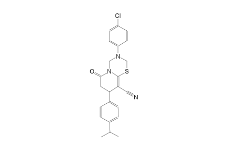 2H,6H-pyrido[2,1-b][1,3,5]thiadiazine-9-carbonitrile, 3-(4-chlorophenyl)-3,4,7,8-tetrahydro-8-[4-(1-methylethyl)phenyl]-6-oxo-