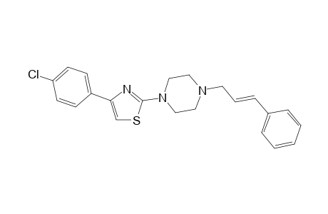4-(4-Chlorophenyl)-2-[4-[(E)-3-phenylprop-2-enyl]-1-piperazinyl]thiazole