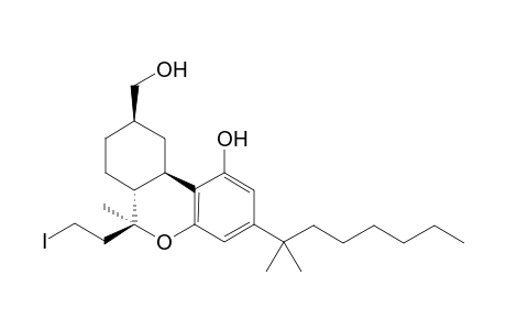12.beta.-(Iodomethyl)-9-nor-9.beta.-(hydroxymethyl)hexahydrocannabinol
