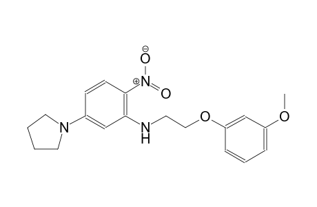 N-[2-(3-methoxyphenoxy)ethyl]-2-nitro-5-(1-pyrrolidinyl)aniline