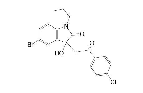 5-bromo-3-[2-(4-chlorophenyl)-2-oxoethyl]-3-hydroxy-1-propyl-1,3-dihydro-2H-indol-2-one