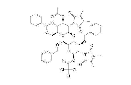 #26;3-O-ACETYL-4,6-O-BENZYLIDENE-2-DEOXY-2-DIMETHYLMALEIMIDO-BETA-D-GLUCOPYRANOSYL-(1->4)-3,6-DI-O-BENZYL-2-DEOXY-2-DIMETHYLMALEIMIDO-BETA-D-GLUCOPYRANOSYL-TRI
