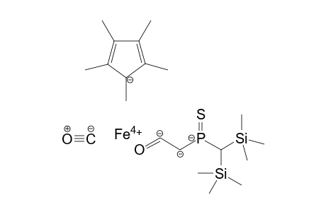 Iron(IV) 2-[bis(trimethylsilyl)methyl-thioxo-phosphanuidyl]ethanone 1,2,3,4,5-pentamethylcyclopenta-2,4-dien-1-ide carbonyl