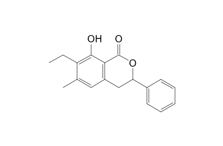 7-Ethyl-8-hydroxy-6-methyl-3-phenyl-3,4-dihydro-isochroman-1-one