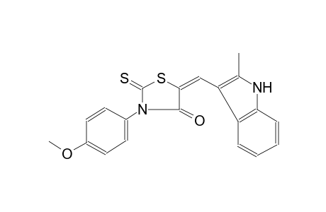 (5E)-3-(4-methoxyphenyl)-5-[(2-methyl-1H-indol-3-yl)methylene]-2-thioxo-1,3-thiazolidin-4-one
