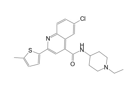 6-chloro-N-(1-ethyl-4-piperidinyl)-2-(5-methyl-2-thienyl)-4-quinolinecarboxamide