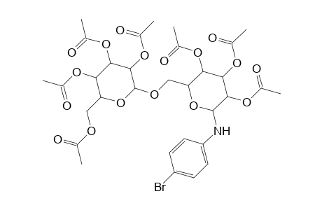 D-Glucopyranosylamine, N-(4-bromophenyl)-6-O-(2,3,4,6-tetra-O-acetyl-.alpha.-D-galactopyranosyl)-, 2,3,4-triacetate