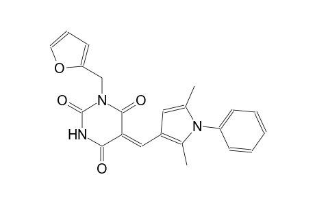 (5Z)-5-[(2,5-dimethyl-1-phenyl-1H-pyrrol-3-yl)methylene]-1-(2-furylmethyl)-2,4,6(1H,3H,5H)-pyrimidinetrione