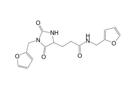 4-imidazolidinepropanamide, N,1-bis(2-furanylmethyl)-2,5-dioxo-, (4S)-