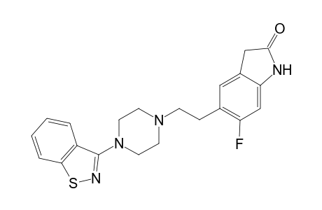 5-(2-(4-(1,2-Benzisothiazol-3-yl)piperazinyl)ethyl)-6-fluoro-1,3-dihydro-2(1H)-indol-2-one