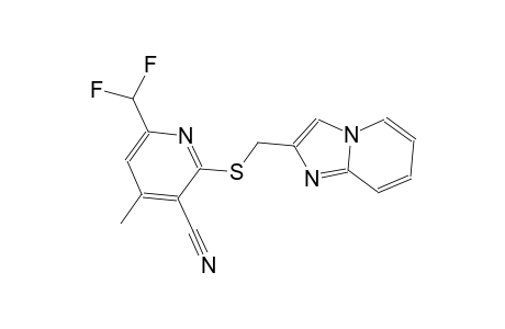 6-(difluoromethyl)-2-[(imidazo[1,2-a]pyridin-2-ylmethyl)sulfanyl]-4-methylnicotinonitrile