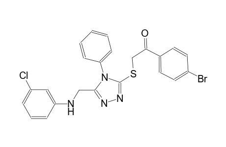 1-(4-bromophenyl)-2-({5-[(3-chloroanilino)methyl]-4-phenyl-4H-1,2,4-triazol-3-yl}sulfanyl)ethanone
