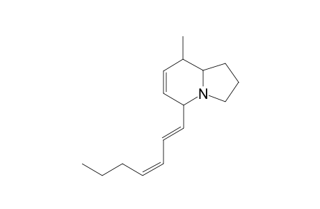 8-Methyl-5-(heptadienyl)-6,7-dehydroindolizidine