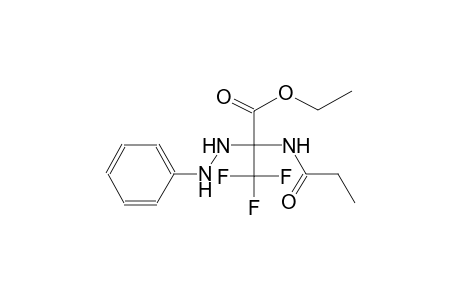 alanine, 3,3,3-trifluoro-N-(1-oxopropyl)-2-(2-phenylhydrazino)-, ethyl ester