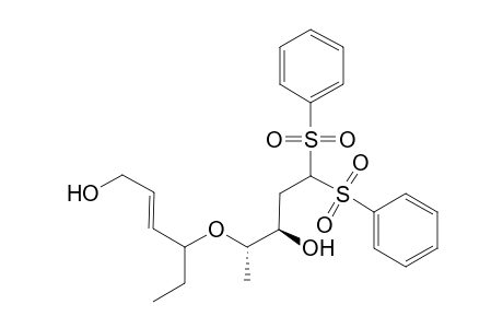 1,1-Bis(phenylsulfonyl)-4-[1-hydroxy-(E)-2-hexen-4-oxy]-3-pentanol
