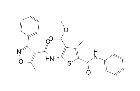 methyl 5-(anilinocarbonyl)-4-methyl-2-{[(5-methyl-3-phenyl-4-isoxazolyl)carbonyl]amino}-3-thiophenecarboxylate