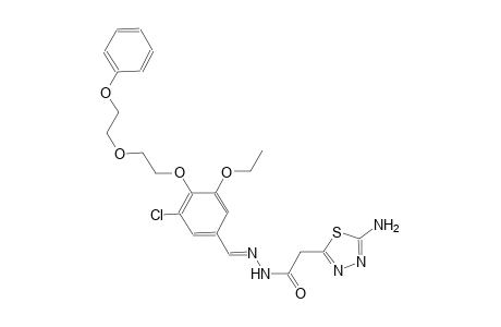 2-(5-amino-1,3,4-thiadiazol-2-yl)-N'-((E)-{3-chloro-5-ethoxy-4-[2-(2-phenoxyethoxy)ethoxy]phenyl}methylidene)acetohydrazide