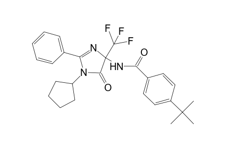 4-tert-Butyl-N-[1-cyclopentyl-5-oxo-2-phenyl-4-(trifluoromethyl)-4,5-dihydro-1H-imidazol-4-yl]benzamide