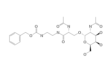 N-ACETYL-3-O-(2-ACETAMIDO-2-DEOXY-ALPHA-D-GALACTOPYRANOSYL)-L-SERINE-(N'-BENZYLOXYCARBONYLAMINOETHYL)-AMIDE