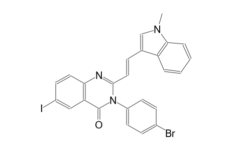 3-(4-bromophenyl)-6-iodo-2-[(E)-2-(1-methyl-1H-indol-3-yl)ethenyl]-4(3H)-quinazolinone