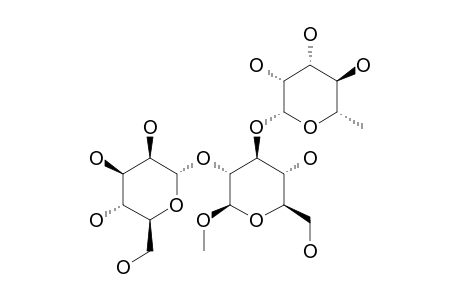 METHYL-2-O-(ALPHA-D-MANNOPYRANOSYL)-3-0-(ALPHA-L-RHAMNOPYRANOSYL)-BETA-D-GLUCOPYRANOSIDE