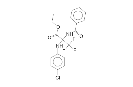 Ethyl 2-(benzoylamino)-2-(4-chloroanilino)-3,3,3-trifluoropropanoate