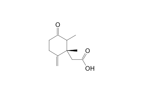 2-(1,2-Dimethyl-6-methylene-3-oxocyclohexyl)acetic acid