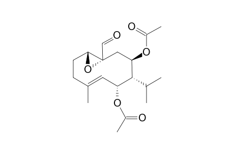(1R,6R,7S,8R,10R)-4-Methyl-1,10-epoxy-6,8-diacetoxy-7-isopropyl-10-formylcyclodec-4-ene