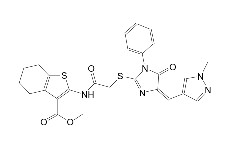 methyl 2-{[({(4E)-4-[(1-methyl-1H-pyrazol-4-yl)methylene]-5-oxo-1-phenyl-4,5-dihydro-1H-imidazol-2-yl}sulfanyl)acetyl]amino}-4,5,6,7-tetrahydro-1-benzothiophene-3-carboxylate