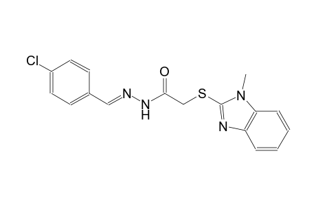 acetic acid, [(1-methyl-1H-benzimidazol-2-yl)thio]-, 2-[(E)-(4-chlorophenyl)methylidene]hydrazide