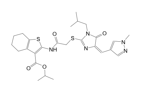 isopropyl 2-{[({(4E)-1-isobutyl-4-[(1-methyl-1H-pyrazol-4-yl)methylene]-5-oxo-4,5-dihydro-1H-imidazol-2-yl}sulfanyl)acetyl]amino}-4,5,6,7-tetrahydro-1-benzothiophene-3-carboxylate