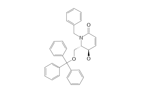 (ENT)-(TRANS)-(-)-(5R,6S)-5-HYDROXY-6-[(TRITYLOXY)-METHYL]-5,6-DIHYDROPYRIDIN-2(1H)-ONE