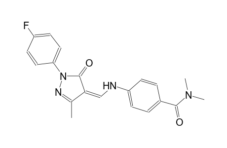 4-({(Z)-[1-(4-fluorophenyl)-3-methyl-5-oxo-1,5-dihydro-4H-pyrazol-4-ylidene]methyl}amino)-N,N-dimethylbenzamide