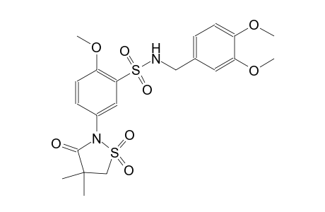 benzenesulfonamide, N-[(3,4-dimethoxyphenyl)methyl]-5-(4,4-dimethyl-1,1-dioxido-3-oxo-2-isothiazolidinyl)-2-methoxy-
