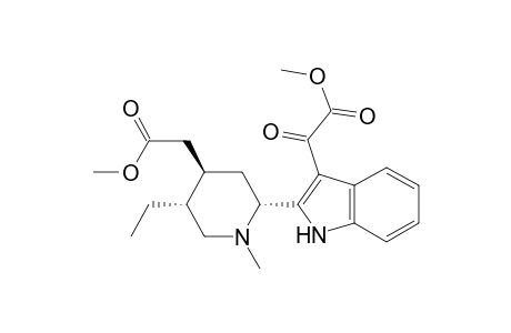 1H-Indole-3-acetic acid, 2-[5-ethyl-4-(2-methoxy-2-oxoethyl)-1-methyl-2-piperidinyl]-.alpha.-oxo-, methyl ester, (2.alpha.,4.beta.,5.alpha.)-(.+-.)-