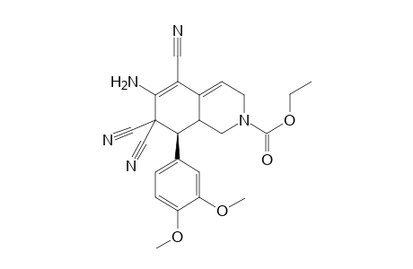 (8S)-6-amino-5,7,7-tricyano-8-(3,4-dimethoxyphenyl)-1,3,8,8a-tetrahydroisoquinoline-2-carboxylic acid ethyl ester