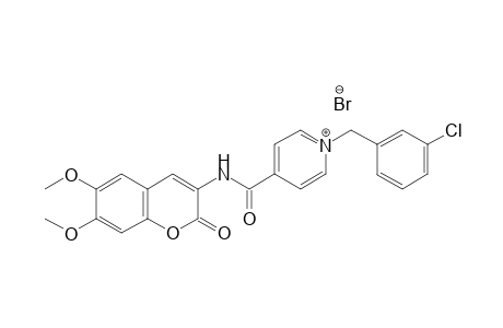 1-(3-Chlorobenzyl)-4-(6,7-dimethoxy-2-oxo-2H-chromen-3-ylcarbamoyl)pyridinium bromide