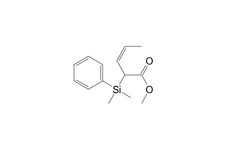 3-Pentenoic acid, 2-(dimethylphenylsilyl)-, methyl ester, (Z)-