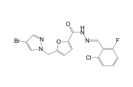 5-[(4-bromo-1H-pyrazol-1-yl)methyl]-N'-[(E)-(2-chloro-6-fluorophenyl)methylidene]-2-furohydrazide