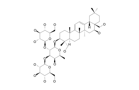 #9;PLEUROSAPONIN-I;3-O-BETA-D-GLUCOPYRANOSYL-(1->2)-BETA-D-GLUCOPYRANOSYL-(1->3)-BETA-D-FUCOPYRANOSYL-3-BETA,16-BETA,23,28-TETRAHYDROXY-OLEAN-9,12-DIEN