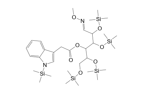 D-Glucose, 2,3,5,6-tetrakis-O-(trimethylsilyl)-, O-methyloxime, 4-[1-(trimethylsilyl)-1H-indole-3-acetate]