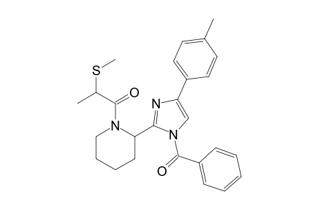 1-(2-(1-benzoyl-4-(p-tolyl)-1H-imidazol-2-yl)piperidin-1-yl)-2-(methylthio)propan-1-one