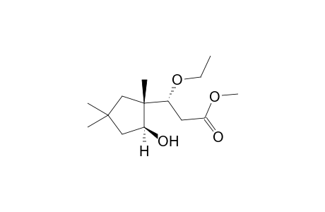 Methyl 3.alpha.-3-ethoxy-3-(1',4',4'-trimethyl-2'-hydroxycyclopentyl)propanoate