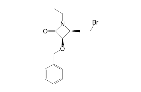 CIS-3-BENZYLOXY-4-[(2-BROMO-1,1-DIMETHYL)-ETHYL]-1-ETHYL-AZETIDIN-2-ONE