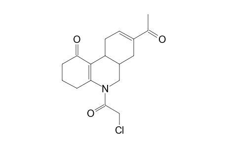 DELTA(4A,10B),DELTA(8)-5-(CHLOROACETYL)-8-ACETYL-1-OXO-DECAHYDRO-PHENANTHRIDINE