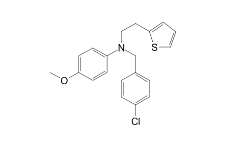 N-(4-Chlorobenzyl)-4-methoxy-N-[2-(thiophen-2-yl)ethyl]aniline