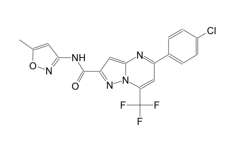 5-(4-chlorophenyl)-N-(5-methyl-3-isoxazolyl)-7-(trifluoromethyl)pyrazolo[1,5-a]pyrimidine-2-carboxamide