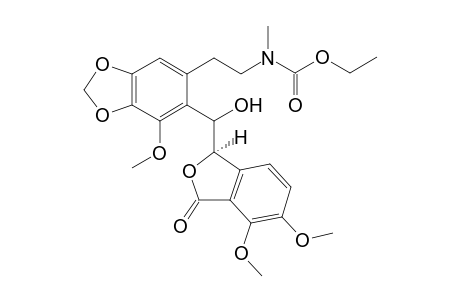 (-)-3-{[2-(.beta.-Ethoxycarbonyl-N-methylaminoethyl)-6-methoxy-4,5-methylenedioxyphenyl]hydroxymethyl}-6,7-dimethoxy-1(3H)-isobenzofuranone isomer