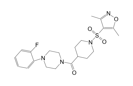 1-({1-[(3,5-dimethyl-4-isoxazolyl)sulfonyl]-4-piperidinyl}carbonyl)-4-(2-fluorophenyl)piperazine